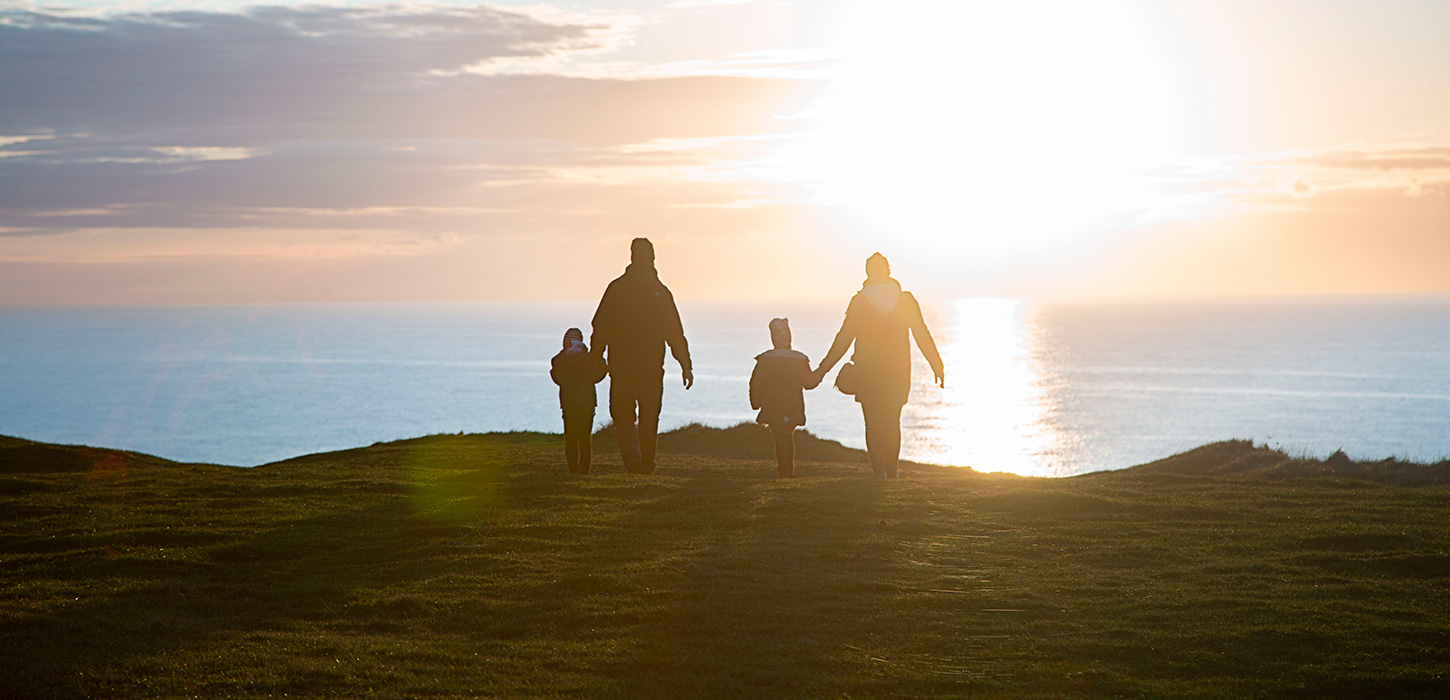 Familie ved Vesterhavet