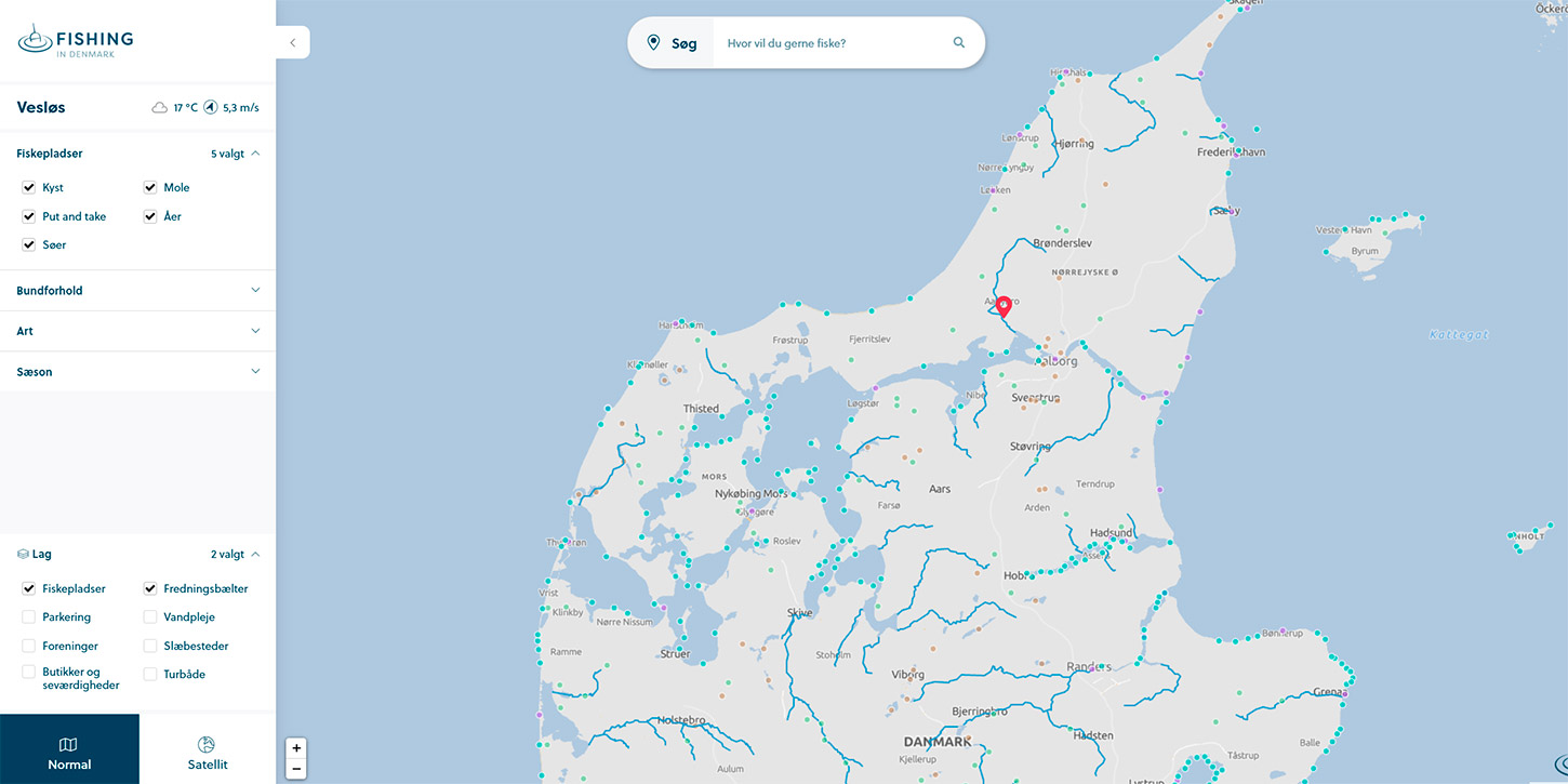 Fishingindenmark - kort