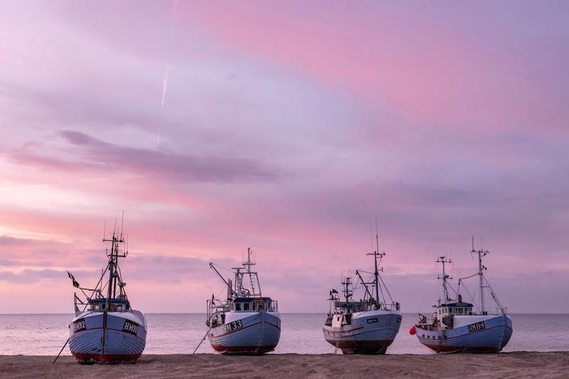 Fiskekuttere i Thorupstrand