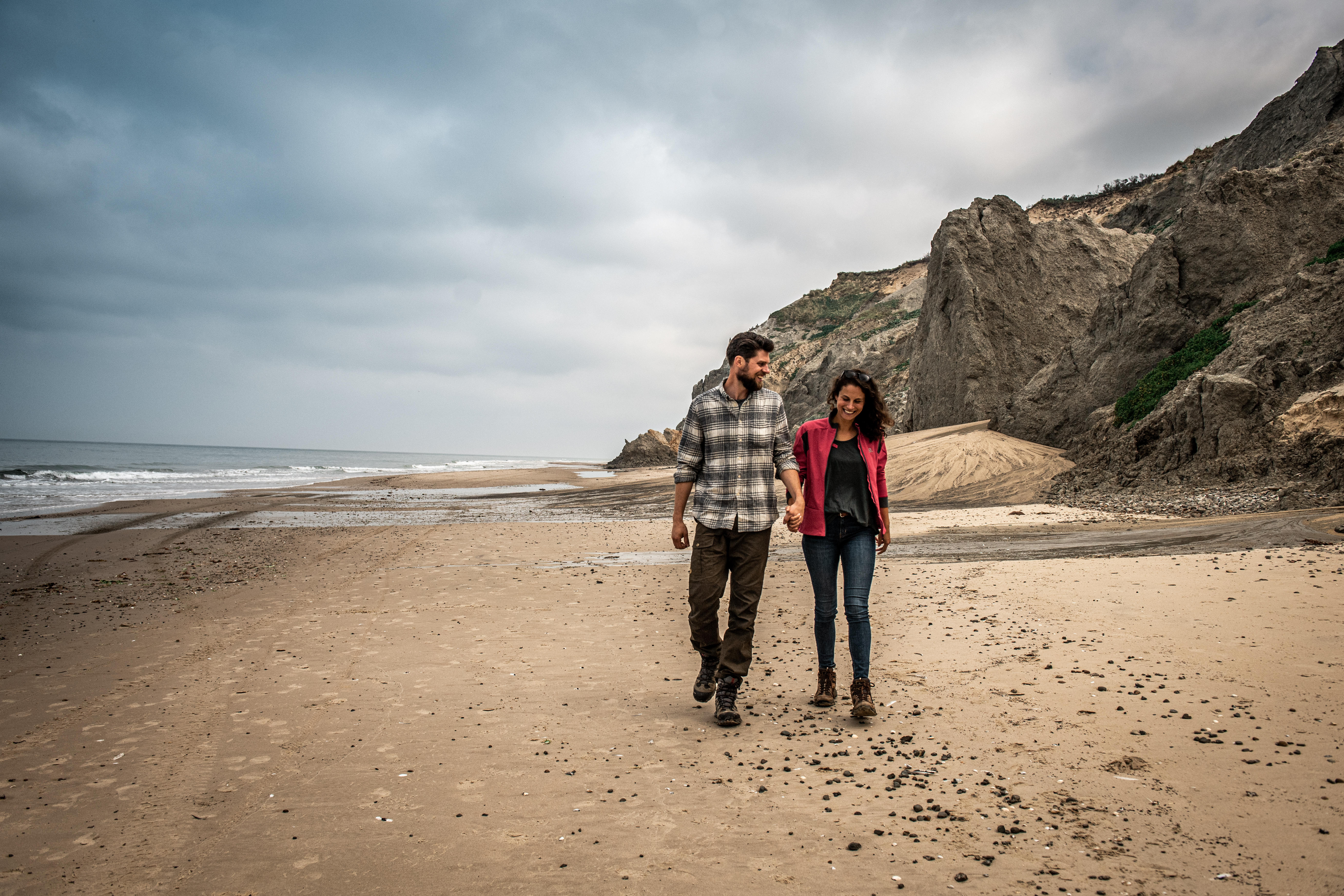 Par_efterår_strand_klitter