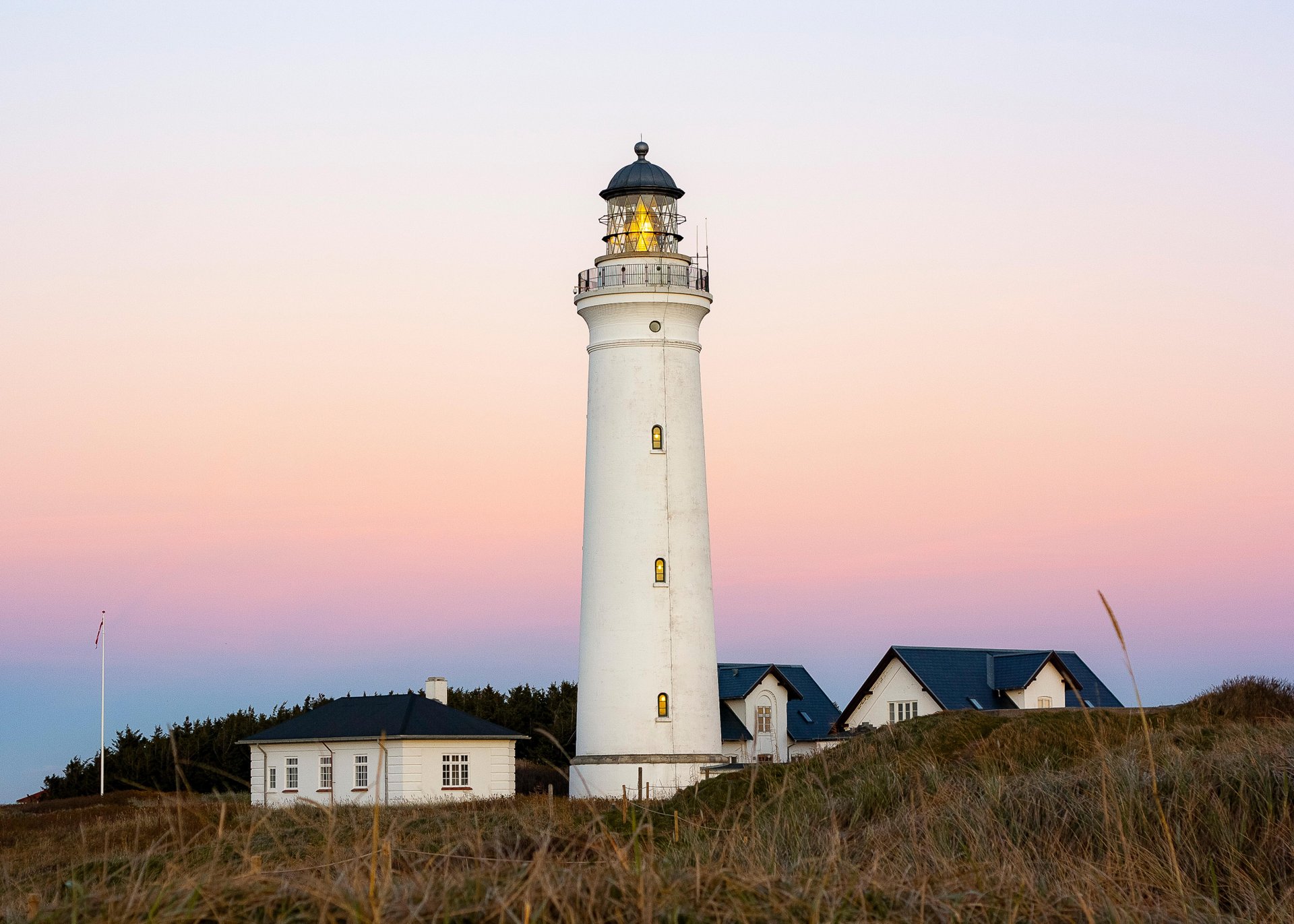 Hirtshals fyr solnedgang