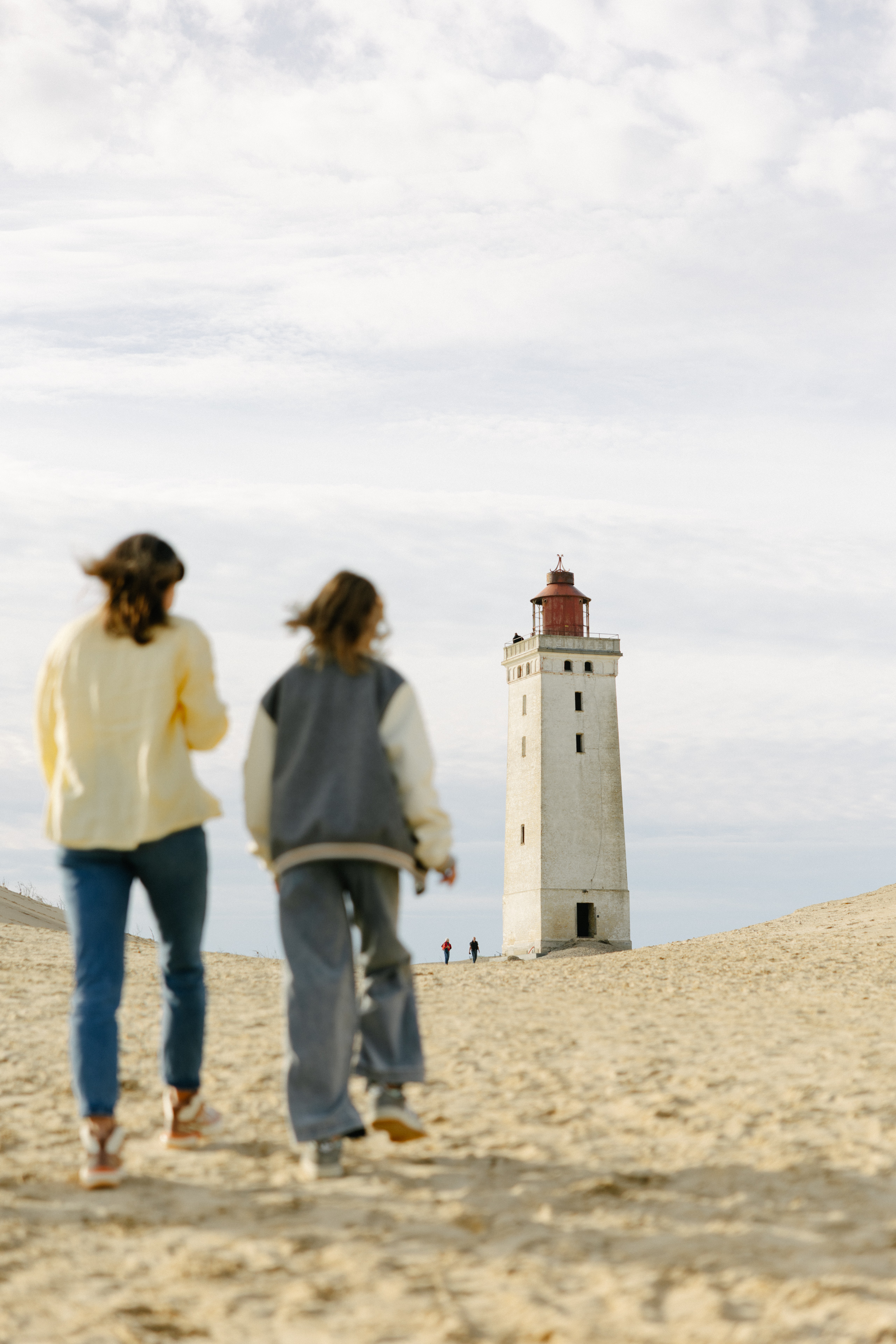 Børn ved Rubjerg Knude fyr