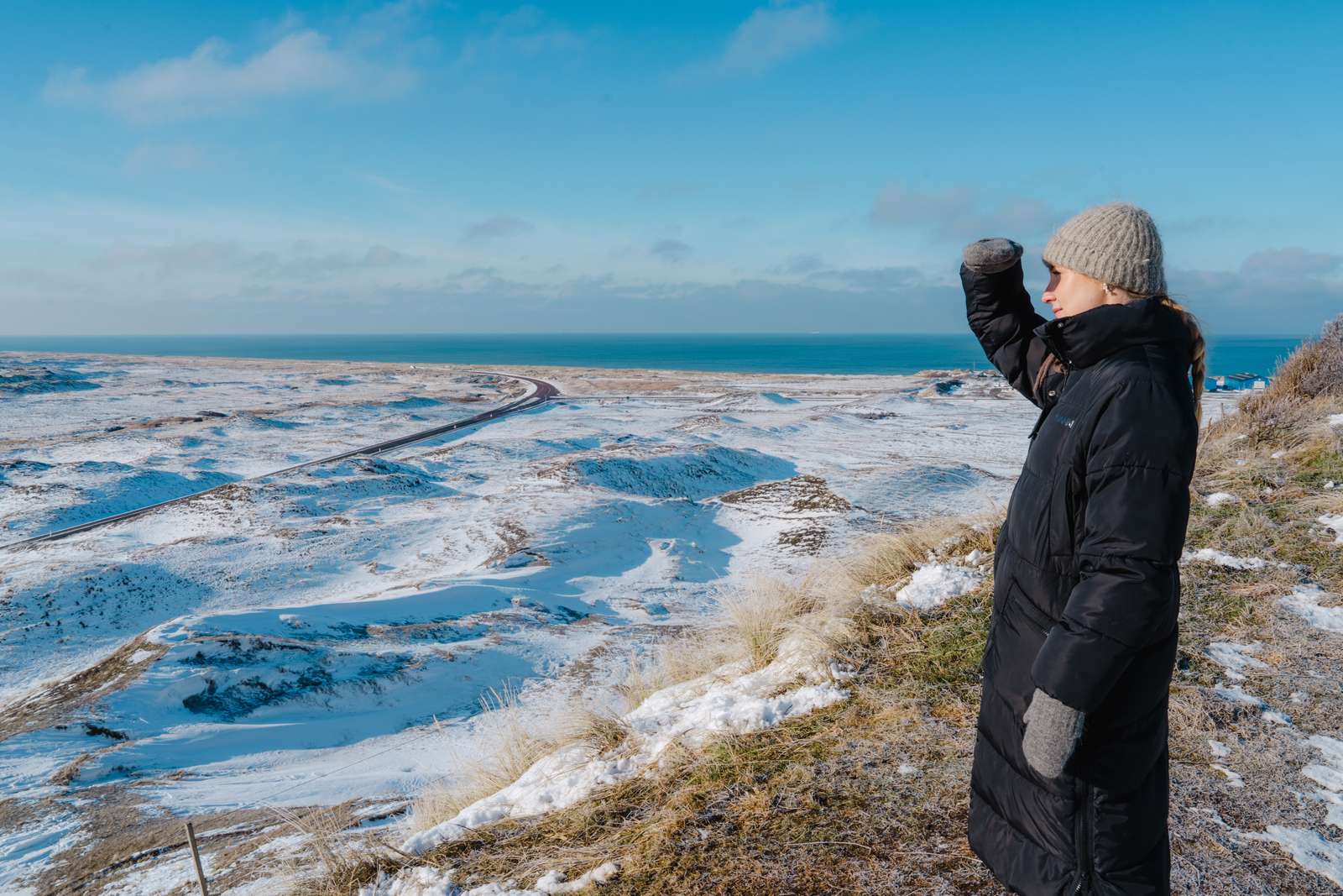Julie i nationalpark thy vinter