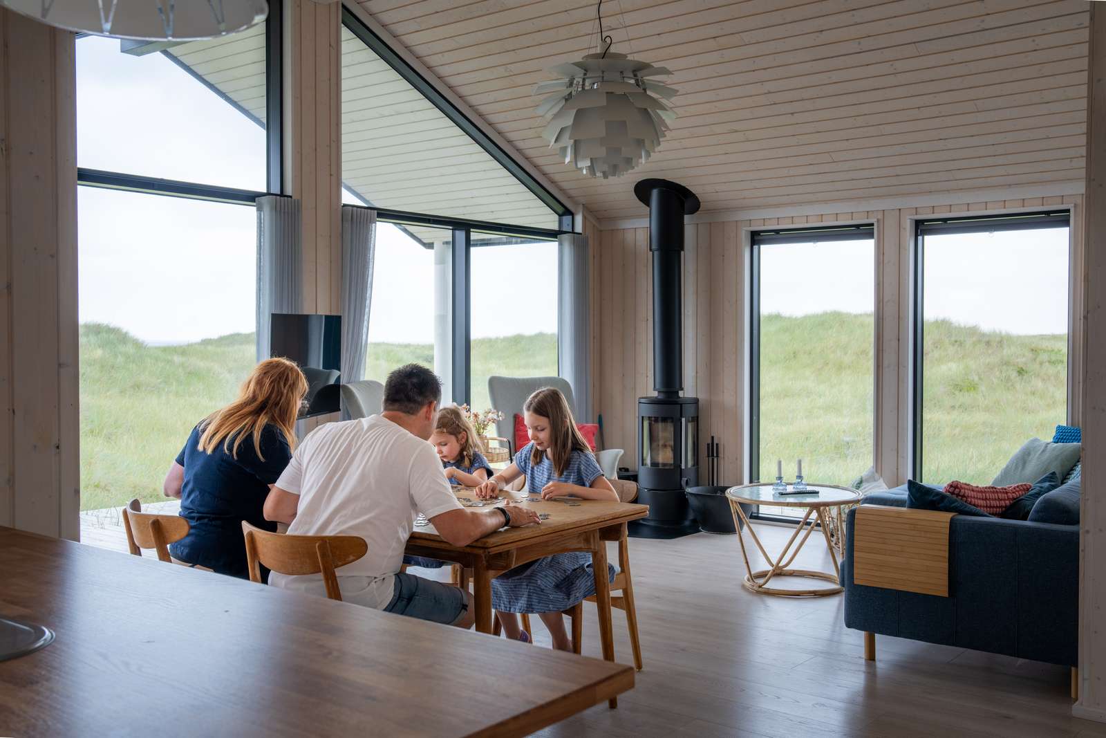 sol strand familie sommerhus feriehus