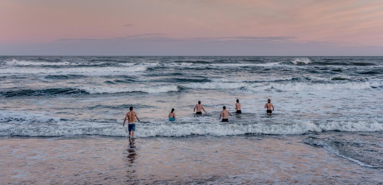 Vinterbadning i Klitmøller