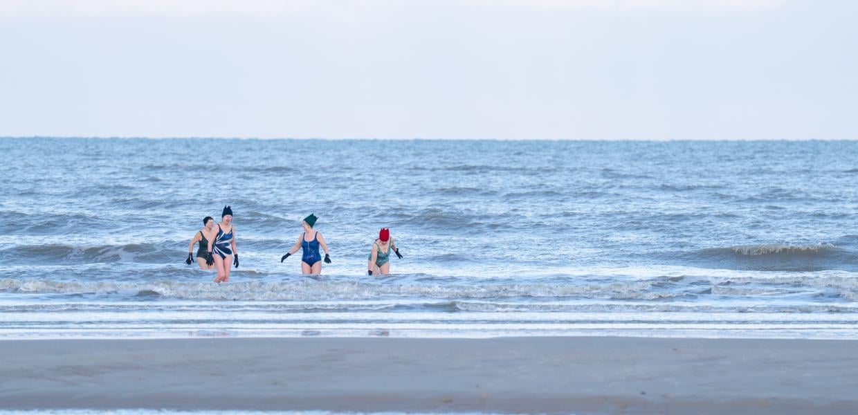 vinterbadning i løkken