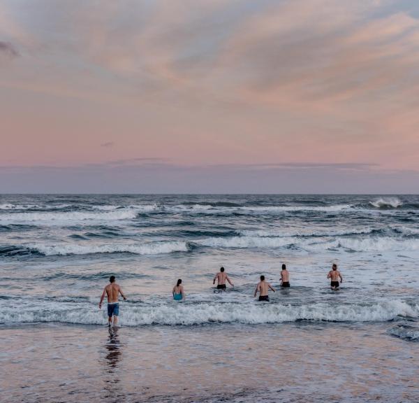 Vinterbadning i Klitmøller