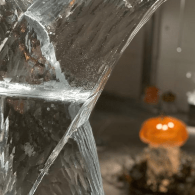 isskulptur - udstilling i efterårsferie
