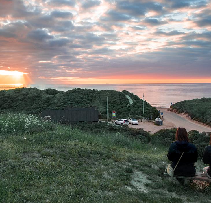 Tversted solnedgang i Danmark
